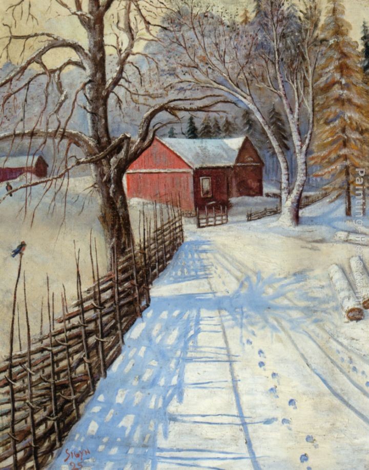 August Wilhelm Nikolaus Hagborg A Path to the Barn